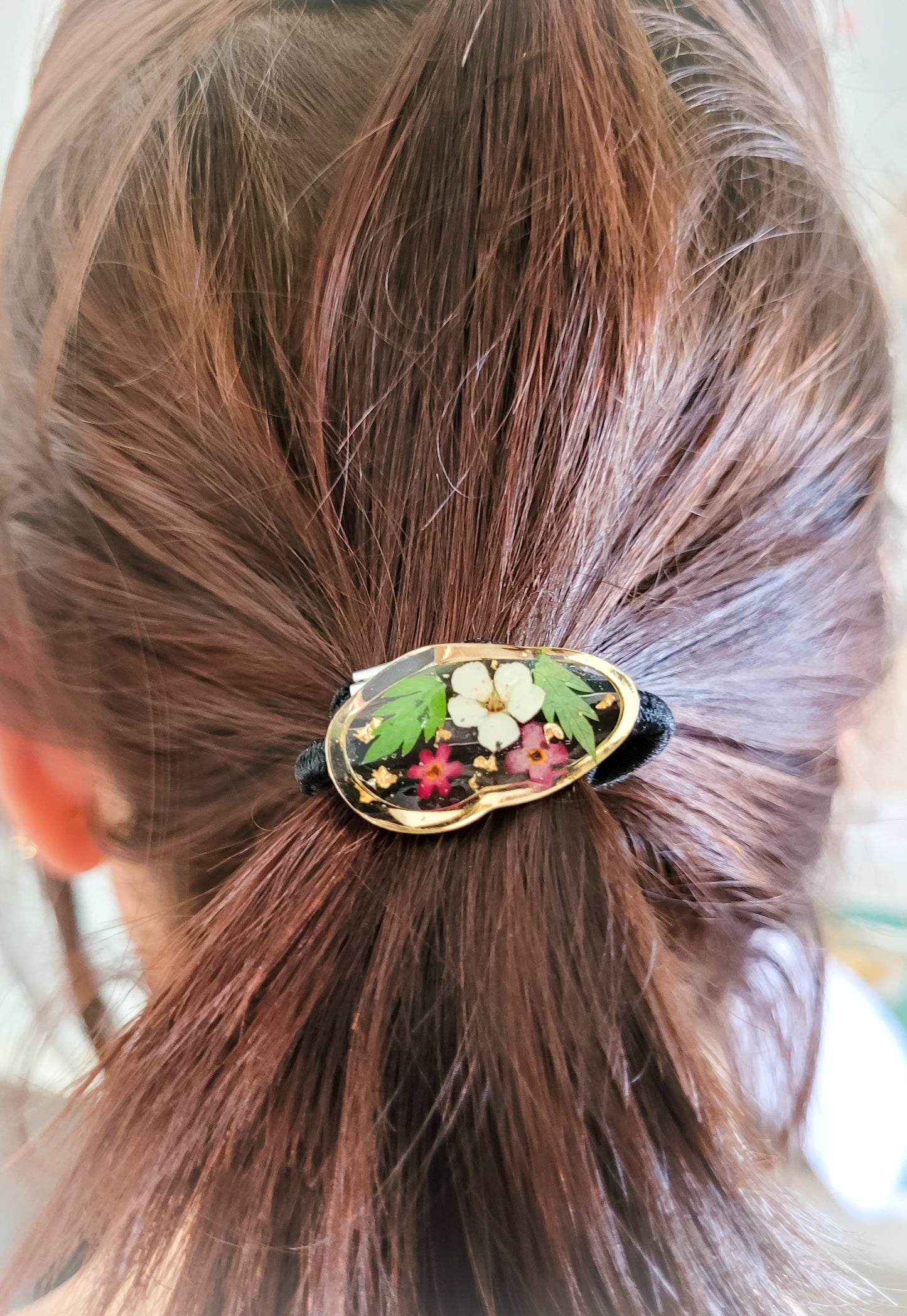 Elastique à cheveux fleuris