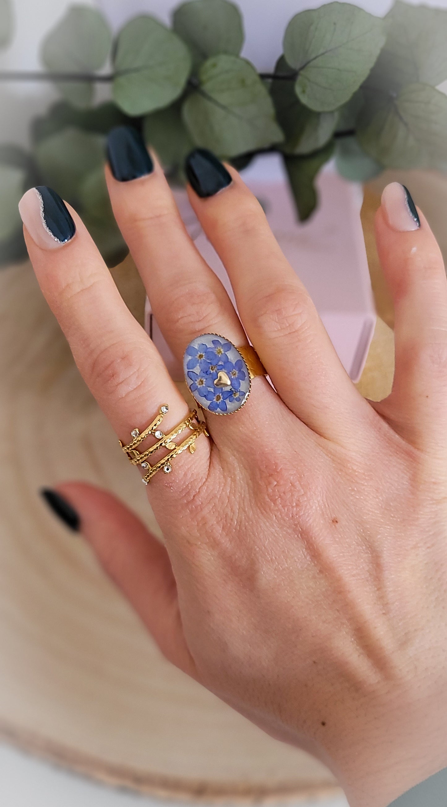 Anillo corazón nomeolvides