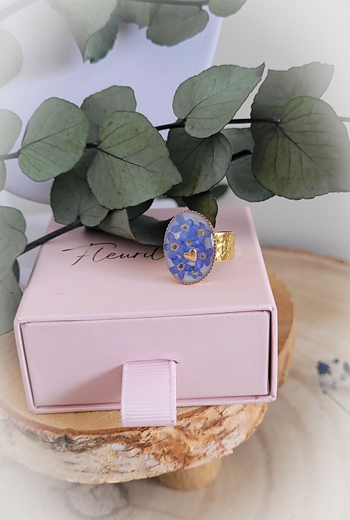 Anillo corazón nomeolvides
