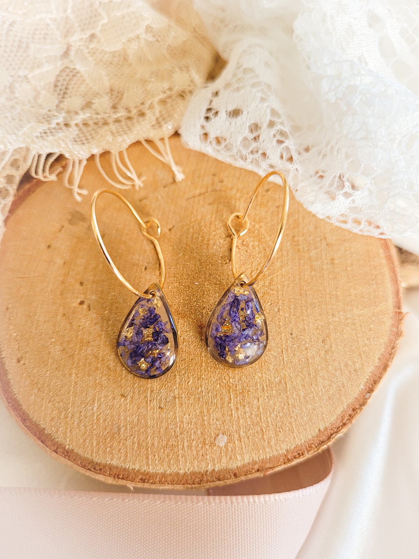 Blue hydrangea hoops