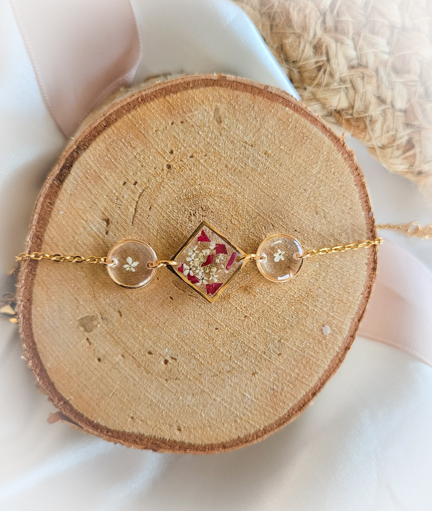 Queen Anne lace bracelet