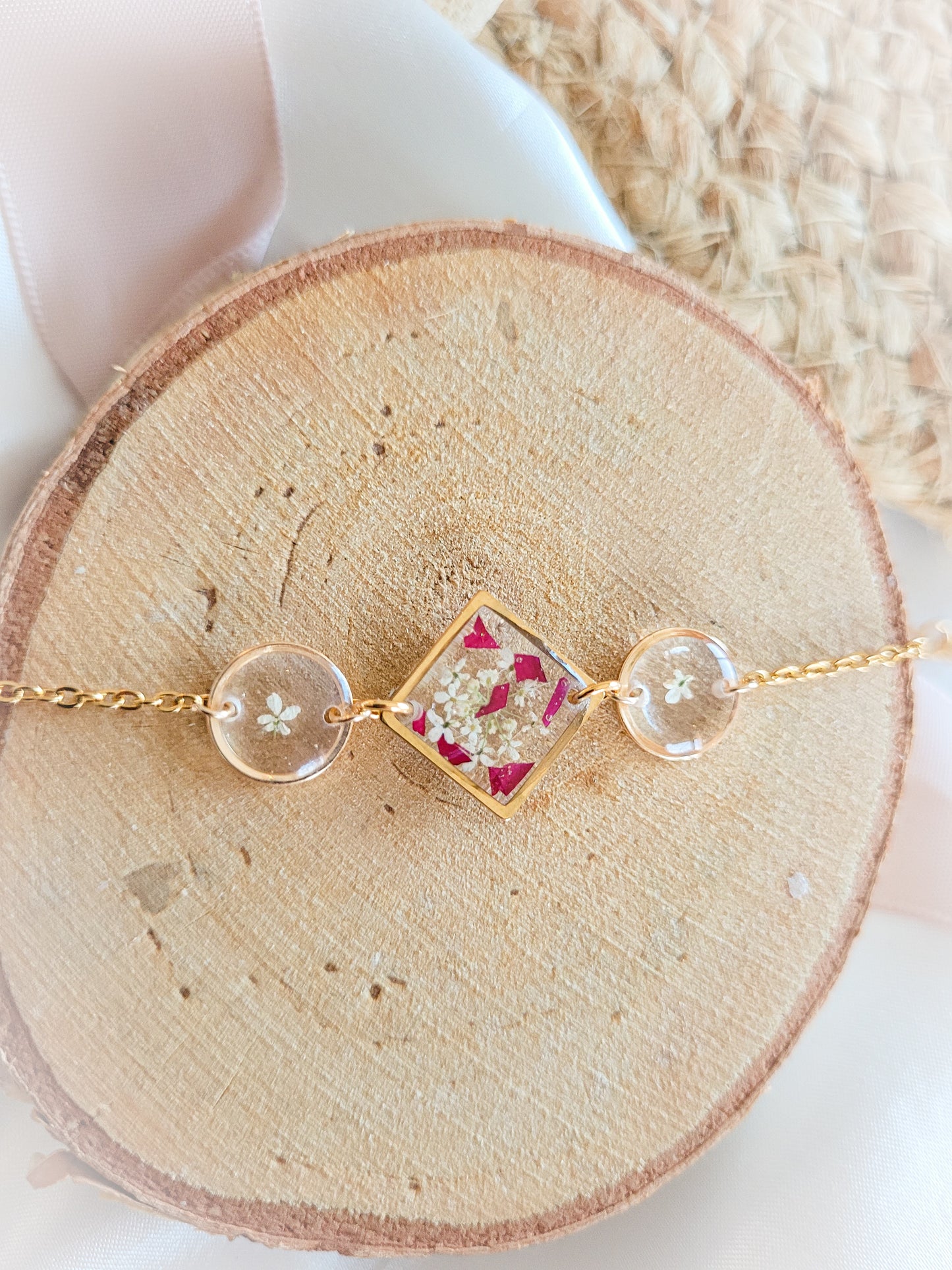 Queen Anne lace bracelet