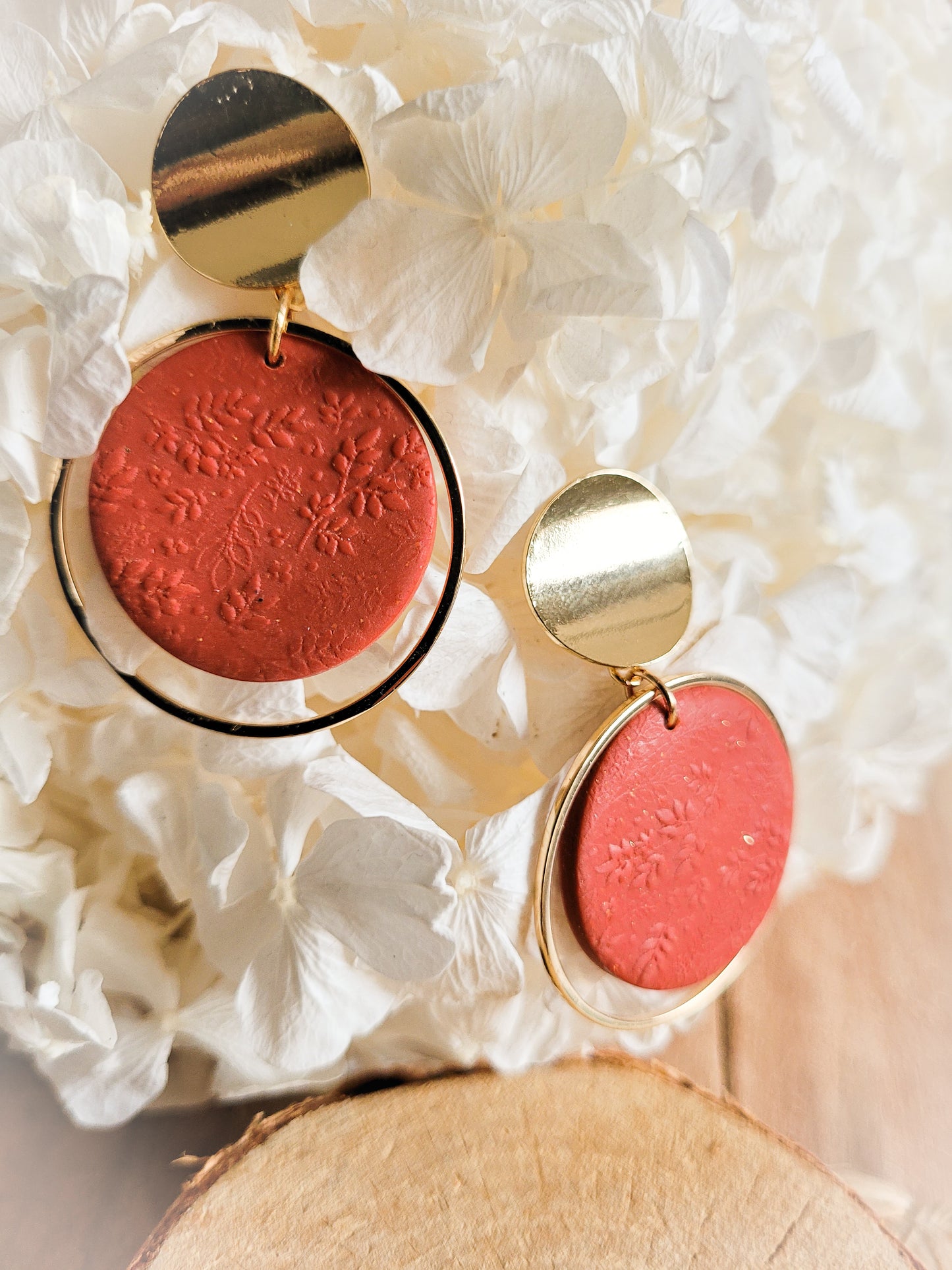 Polymer flower earrings