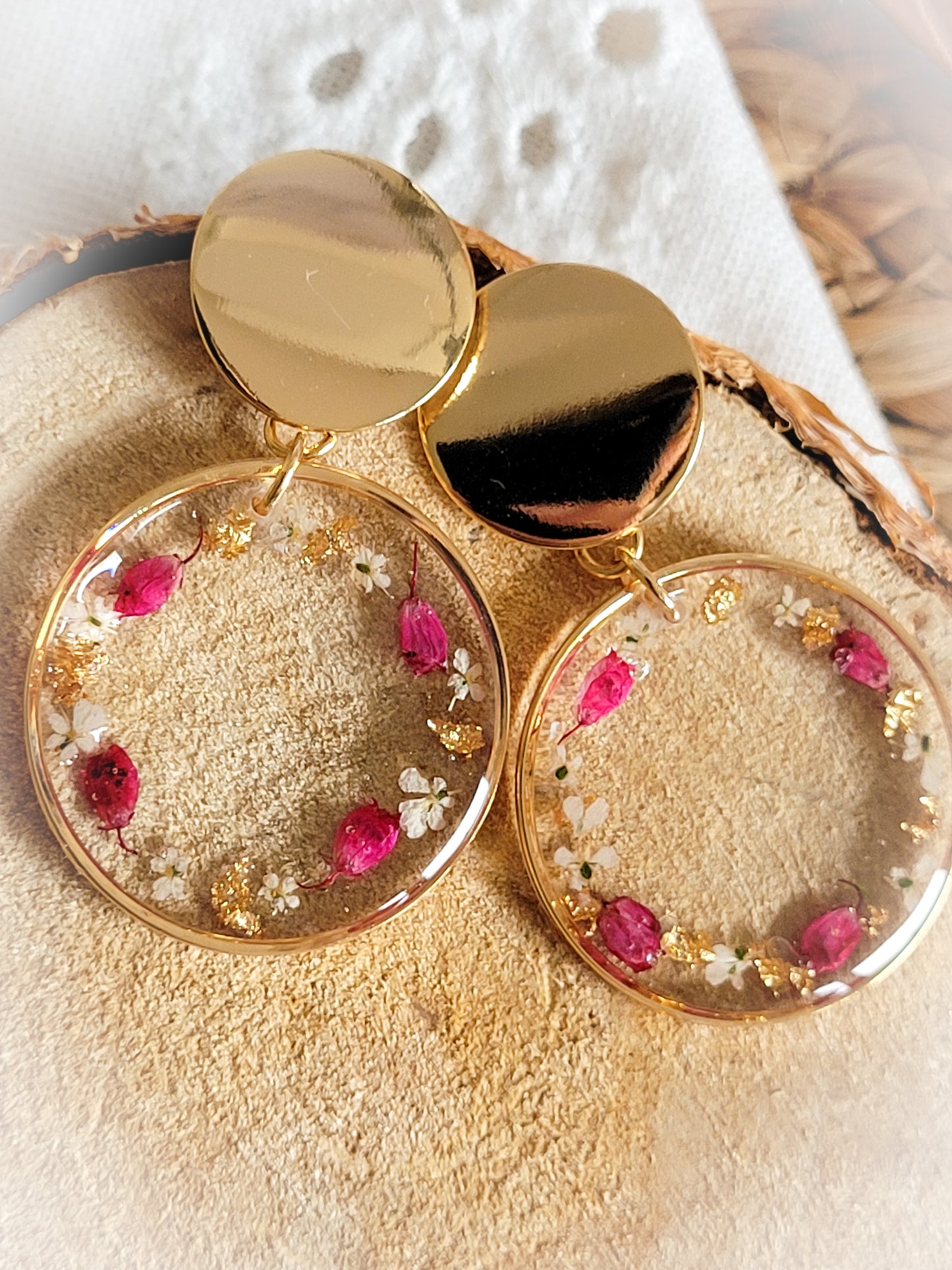 Heather and lace bow