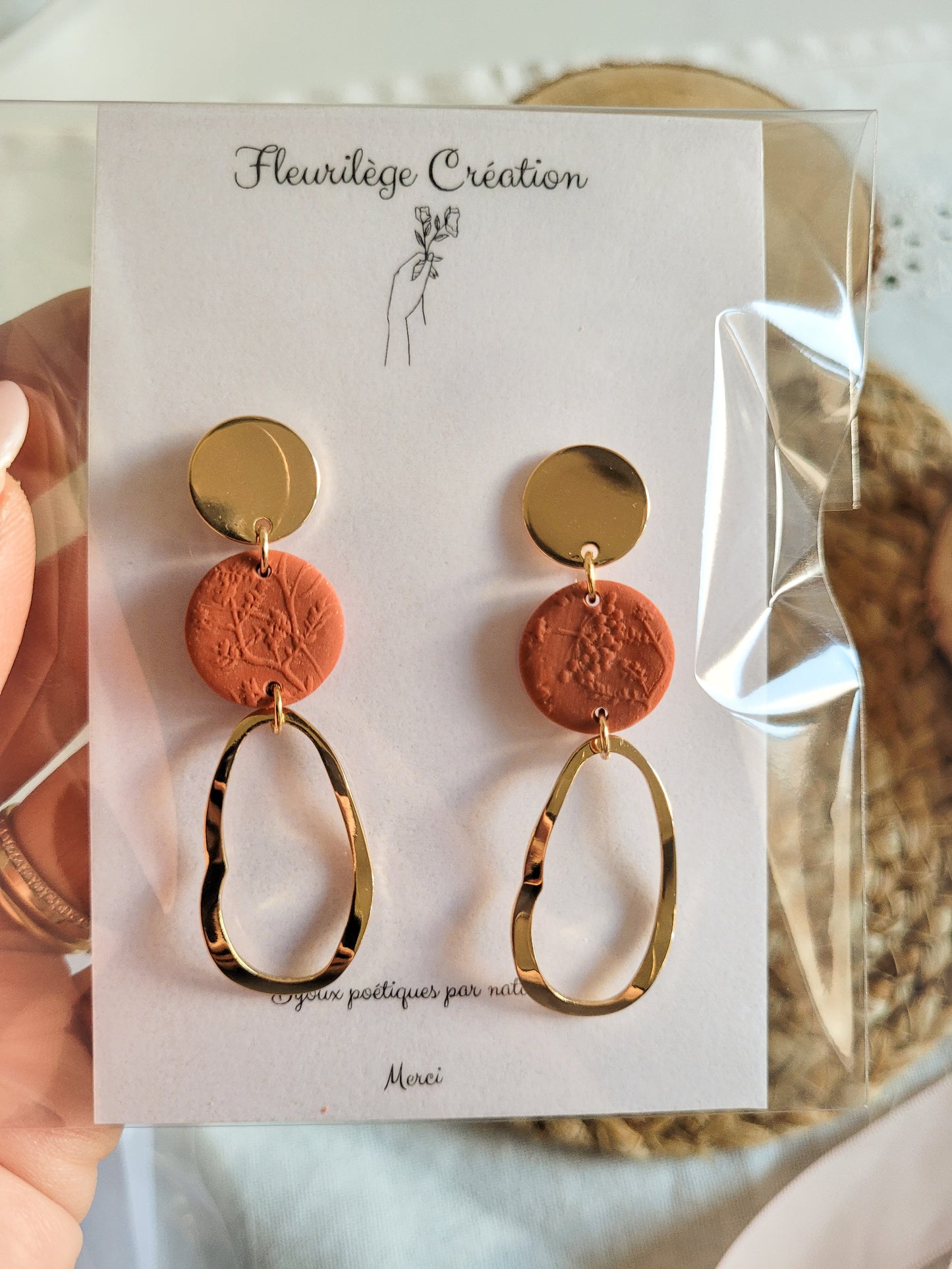 Polymer dangle earrings