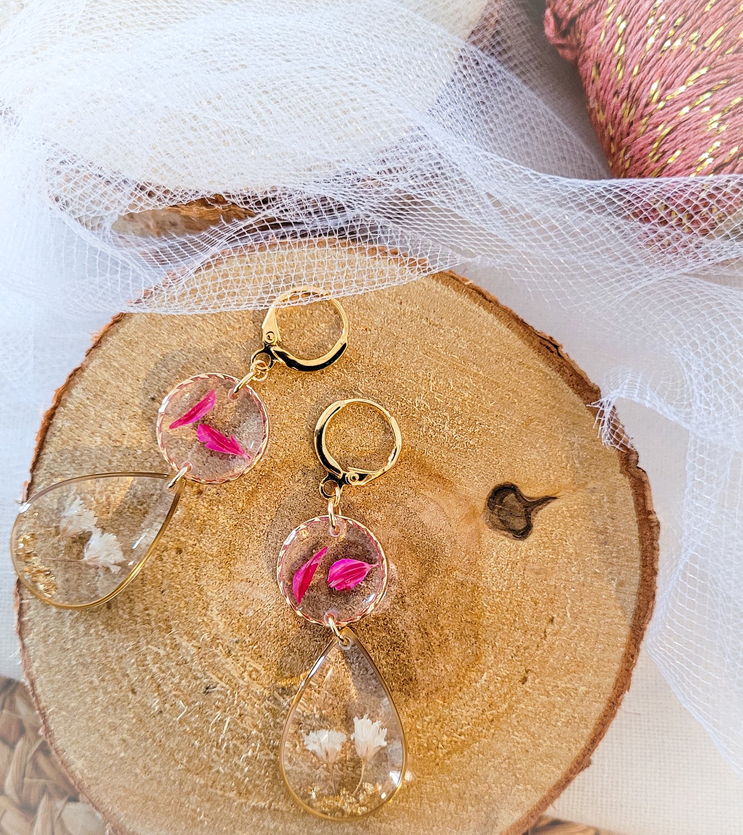 Boucle "touche de rose"