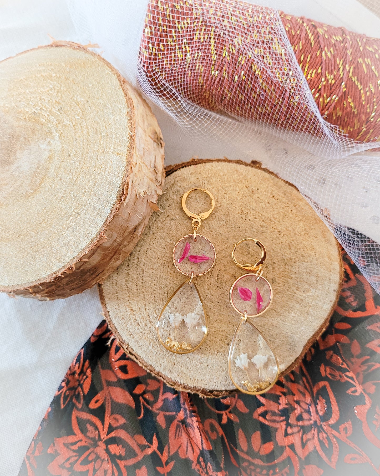 Boucle "touche de rose"