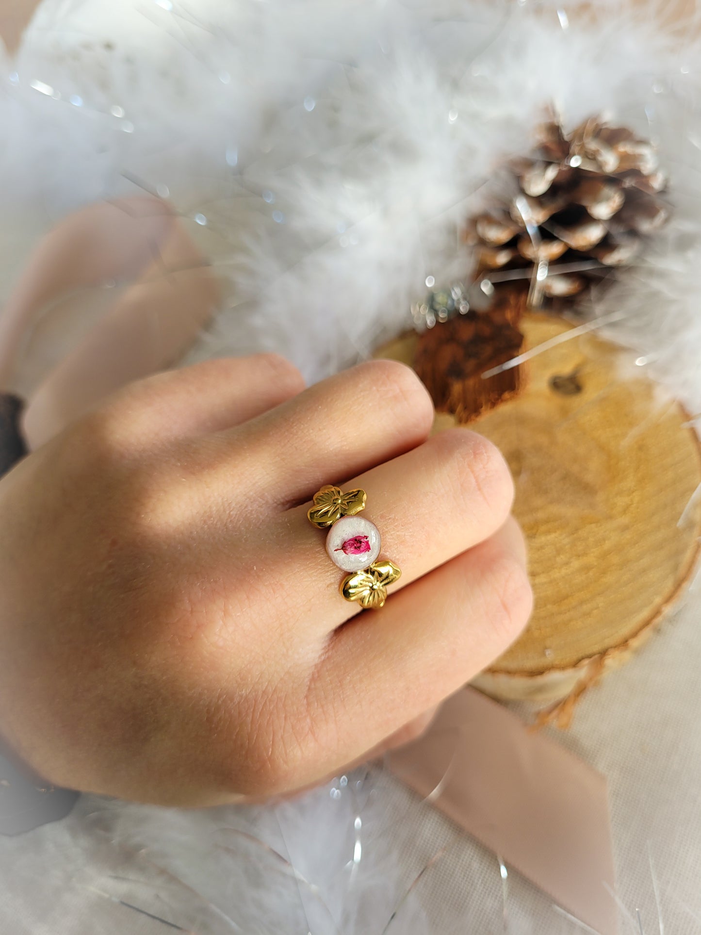 Heather floral ring