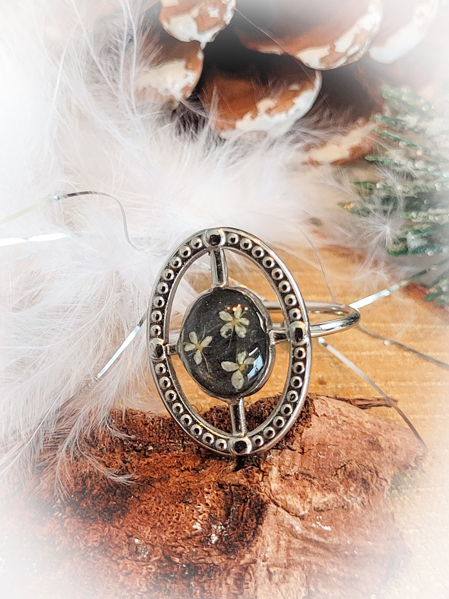 Bague ethnique ovale
