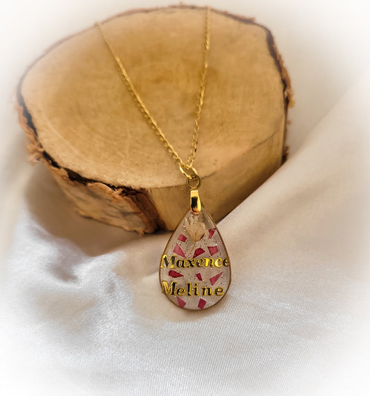 Bijou personnalisé lettres ou/et avec vos fleurs