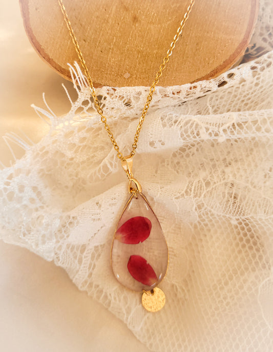 Rose petal necklace