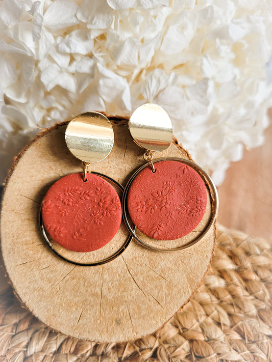 Polymer flower earrings